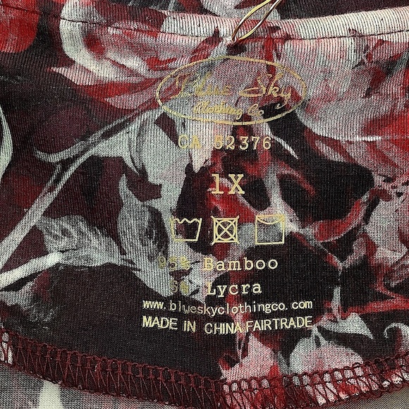 BLUE SKY CLOTHING Bamboo Floral Shirt Dress NEW Cottagecore Modest Comfy 1X - Picture 9 of 16